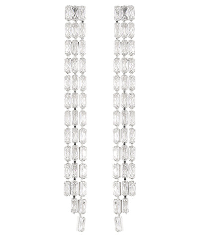GS ANGLED SPARKLE DROP EARRING