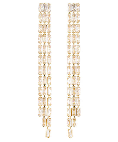 GS ANGLED SPARKLE DROP EARRING