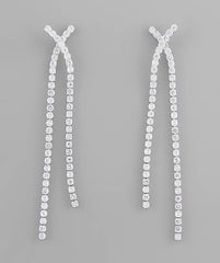 GS CRISSCROSSED CRYSTAL EARRING