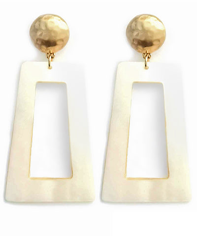 GS TRAPEZOID DANGLE EARRINGS
