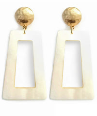 GS TRAPEZOID DANGLE EARRINGS