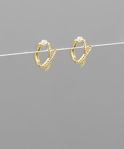 GS CZ X SHAPE HUGGIE HOOP
