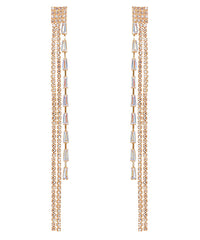 GS RHINESTONE LONG DROP EARRING