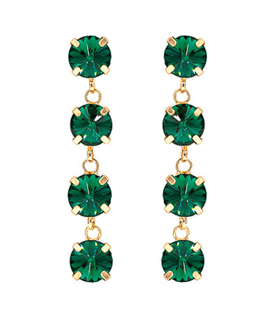GS 4 TIERED GEM DROP EARRING