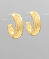 GS CHUNKY METAL OPEN HOOPS