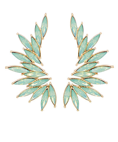 GS WINGED JEWELED EARRING