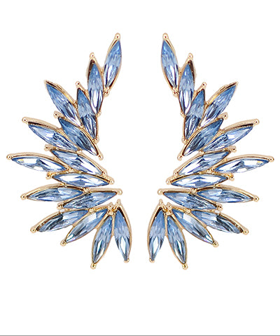 GS WINGED JEWELED EARRING