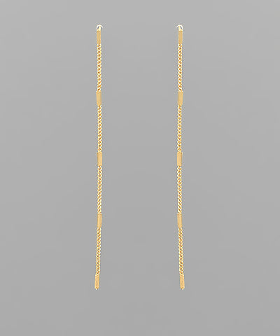 GS LONG CHAIN DROP EARRING