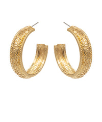 GS TEXTURED METAL OPEN HOOPS
