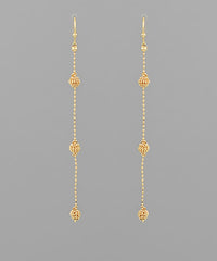 GS BRASS BALL CHAIN DROP EARRING