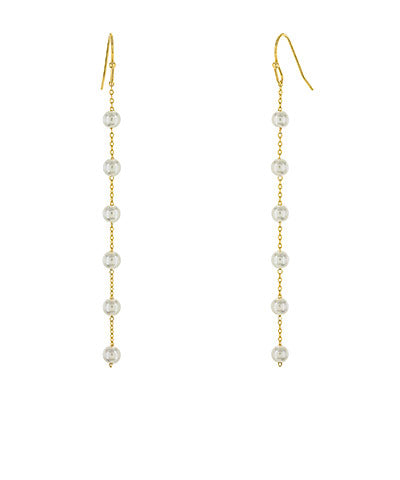 GS 6 ROUND PEARL DROP EARRINGS