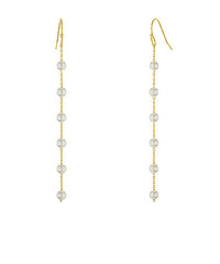 GS 6 ROUND PEARL DROP EARRINGS