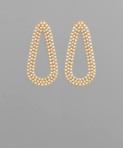 GS CRYSTAL & PEARL BEADED EARRINGS