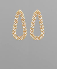 GS CRYSTAL & PEARL BEADED EARRINGS