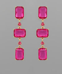 GS JEWEL SHAPED DROP EARRING