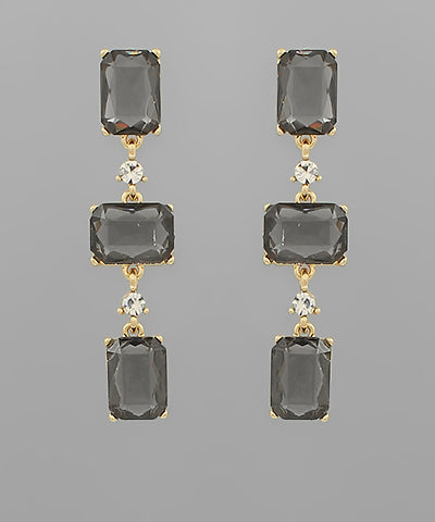 GS JEWEL SHAPED DROP EARRING