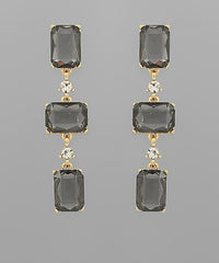 GS JEWEL SHAPED DROP EARRING