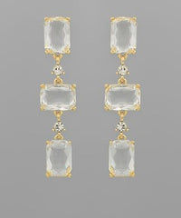 GS JEWEL SHAPED DROP EARRING