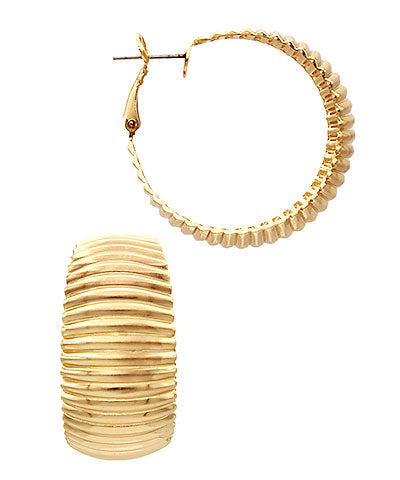 GS RIPPLED METAL HOOPS