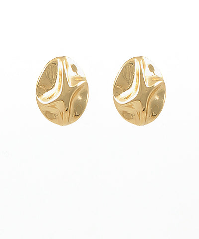 GS SWIRL OVAL METAL EARRINGS