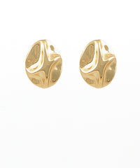 GS SWIRL OVAL METAL EARRINGS