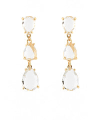 GS LINKED 3 STONE TEARDROP