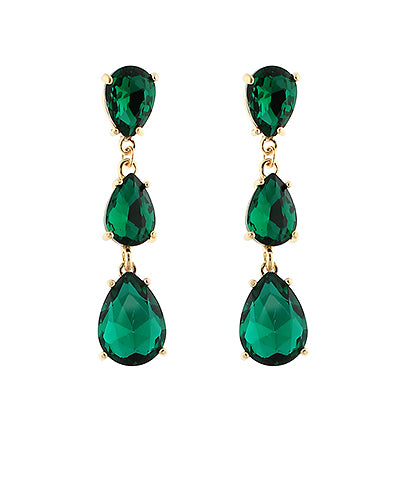 GS LINKED 3 STONE TEARDROP