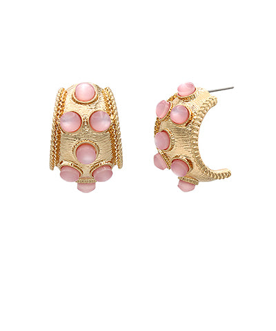GS DOTTED ANTIQUE BOLD HOOPS