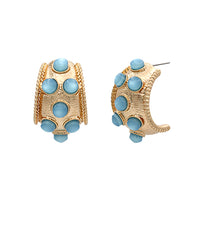 GS DOTTED ANTIQUE BOLD HOOPS