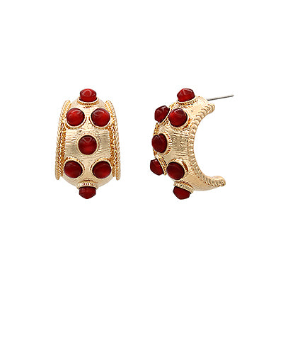 GS DOTTED ANTIQUE BOLD HOOPS