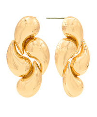 GS CLUSTER TEARDROP METAL EARRINGS