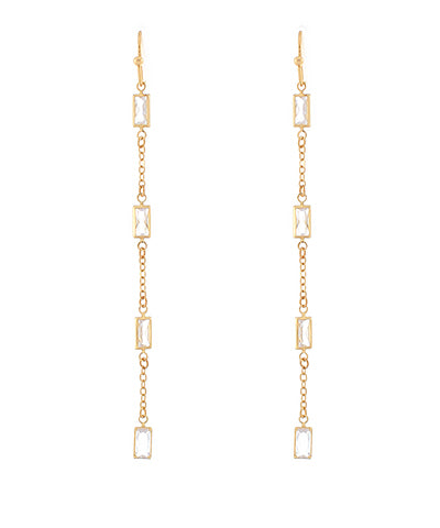 GS LINEAR BAGUETTE DROP EARRIN