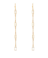 GS LINEAR BAGUETTE DROP EARRIN