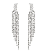 GS PAVE CURVED FRINGE EARRING