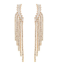 GS PAVE CURVED FRINGE EARRING