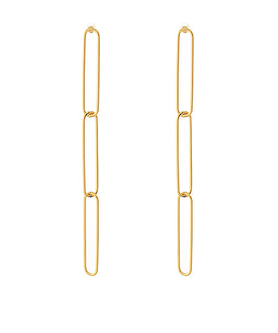 GS PAPER CLIP DROP EARRING