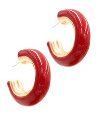 GS CHUNKY COLOR ENAMEL HOOPS