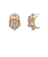 GS DOTTED ANTIQUE BOLD HOOPS