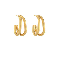 GS LAYERED OVAL HOOP EARRING