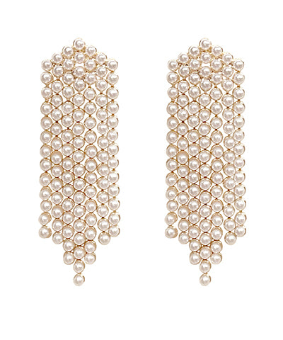 GS PEARL FRINGE EARRINGS