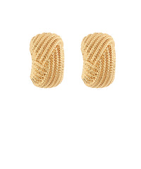 GS TEXTURED HALF HOOP EARRING