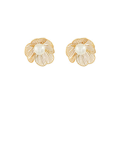 GS FILIGREE PEARL STUD EARRING