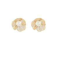 GS FILIGREE PEARL STUD EARRING
