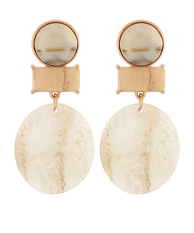 GS OVAL MULT SHAPE EARRING