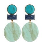 GS OVAL MULT SHAPE EARRING