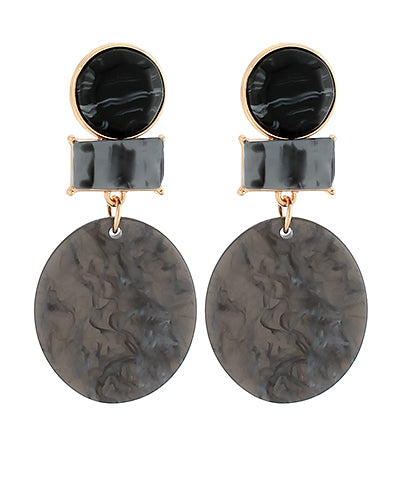GS OVAL MULT SHAPE EARRING