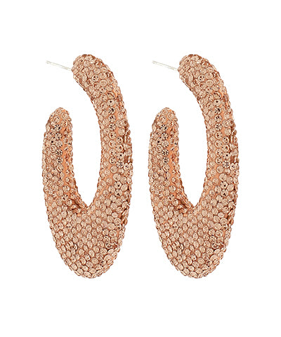 GS PAVE GRADUATED OVAL HOOP