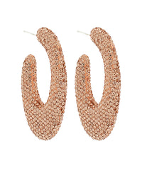 GS PAVE GRADUATED OVAL HOOP