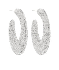GS PAVE GRADUATED OVAL HOOP