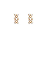 GS BAR SHAPE PEARL STUD EARRING